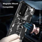 Rugged phone case with magnetic mount compatibility and camo design.