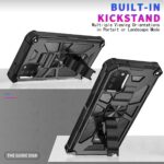 Durable phone case with built-in kickstand for hands-free use.