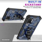 Durable phone case with built-in kickstand for hands-free use.