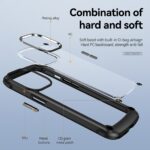 Exploded view of a protective phone case showing its hard and soft layers.