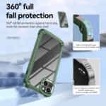360° full fall protection phone case with reinforced corners and raised edges.