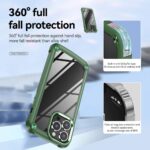 360° full fall protection phone case with reinforced corners and raised edges.