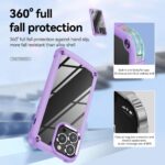Purple phone case offering 360° full fall protection with shock-absorbing design.
