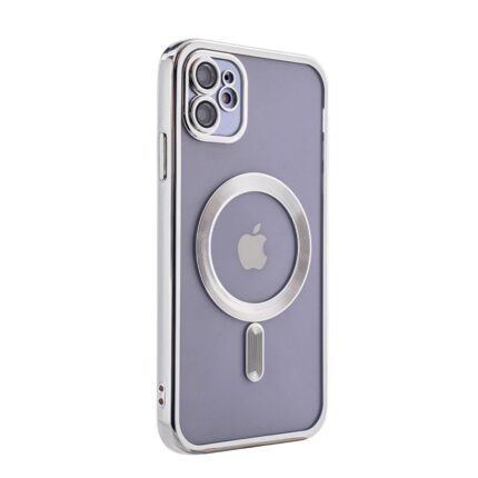 Clear phone case with a MagSafe ring showing on the back of the phone.