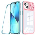 Stylish pink phone case with fan and clear screen protector.