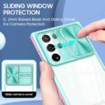 Protective sliding camera cover phone case with 0.2mm raised bezel.