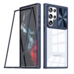 Modern smartphone with a clear protective case and magnetic frame.