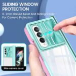 Transparent phone case with sliding camera protection cover.