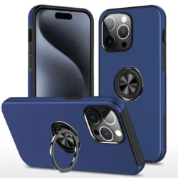 Blue smartphone cases with ring holder.